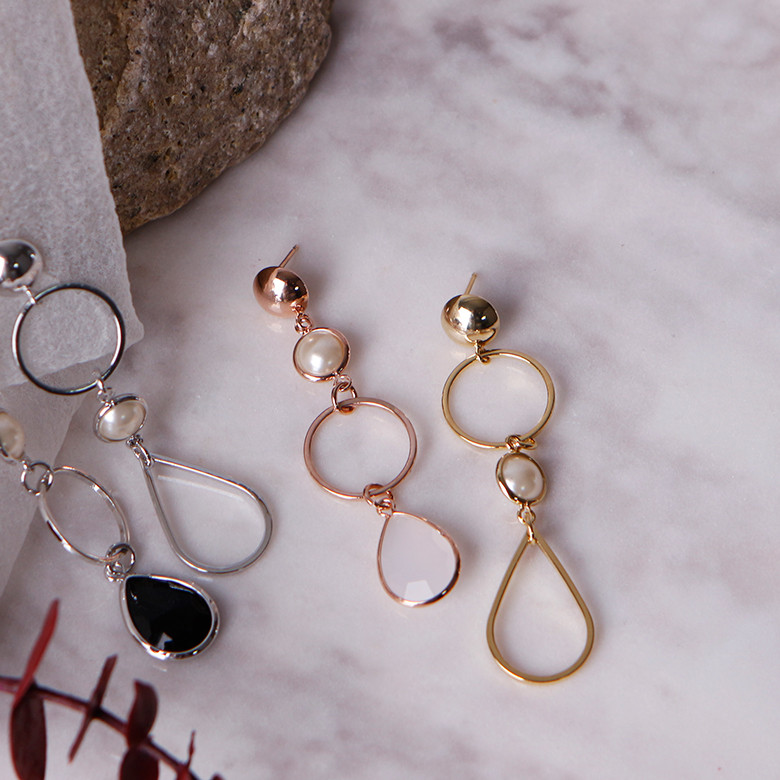 Attractive drop drop crystal earrings elegant jewe