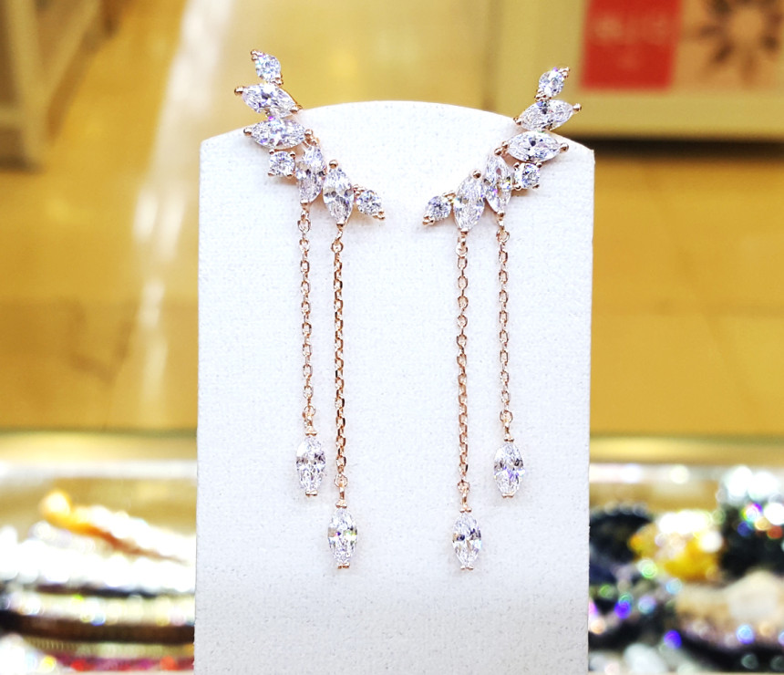 Volare Angel Wing Drop Earrings SPE336 Stylish gif