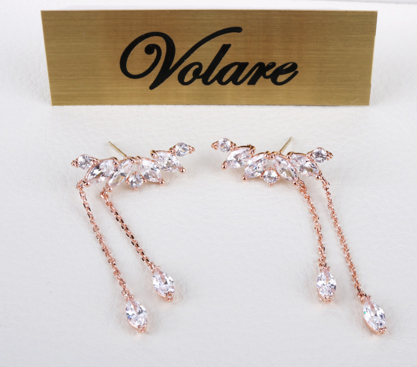 Volare Angel Wing Drop Earrings SPE336 Stylish gif