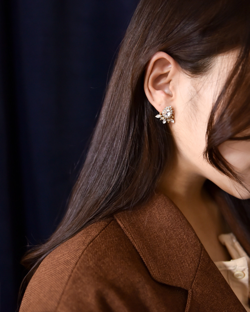 Chou Weddings Machi Bling Stone Silver Earrings St