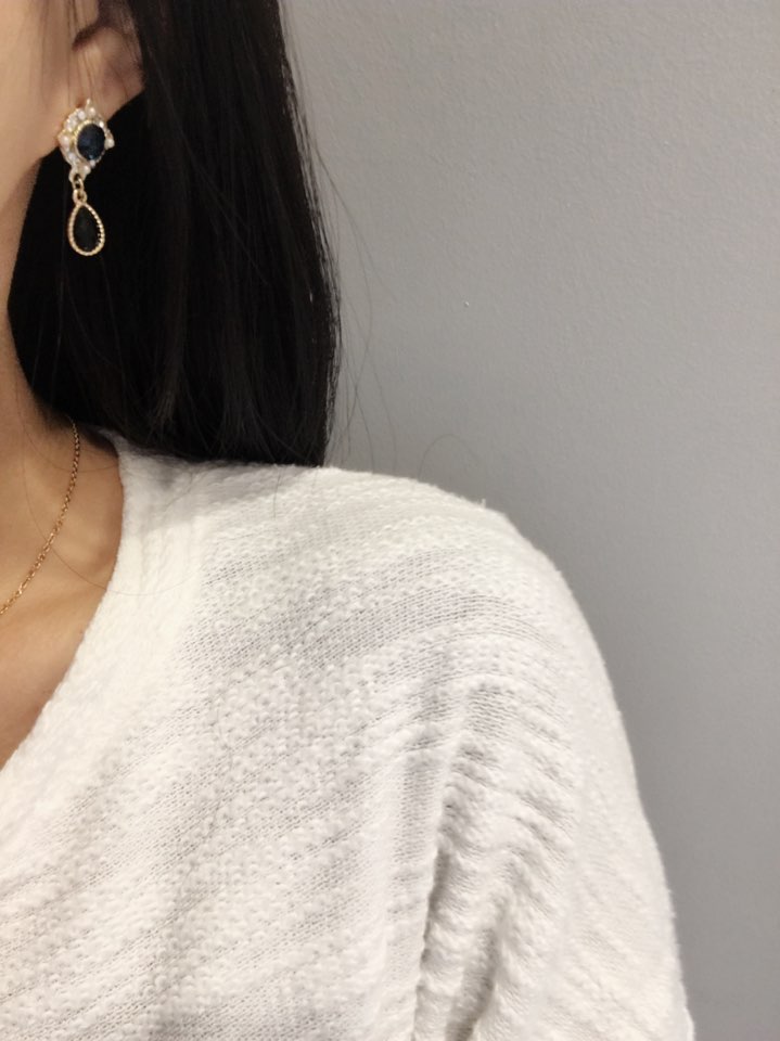 Yoon &amp Hong Blue Swan Antique Earrings Silver T