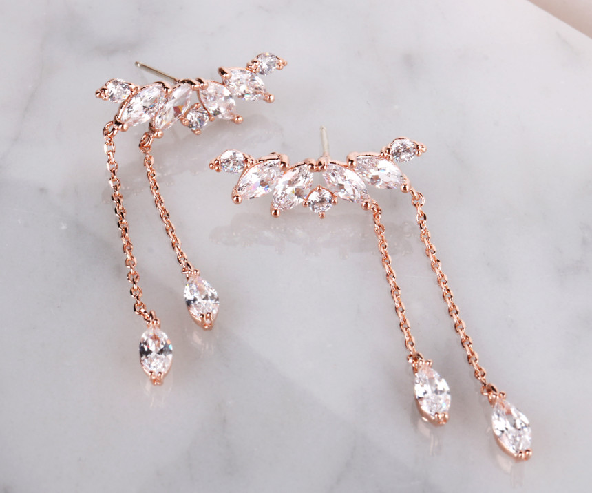 Volare Angel Wing Drop Earrings SPE336 Stylish gif