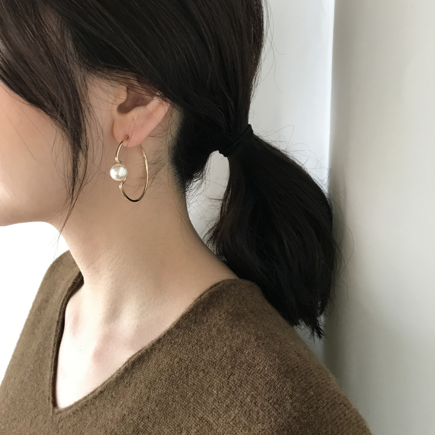 Sui pearl gold ring earrings Daily coordinator fas