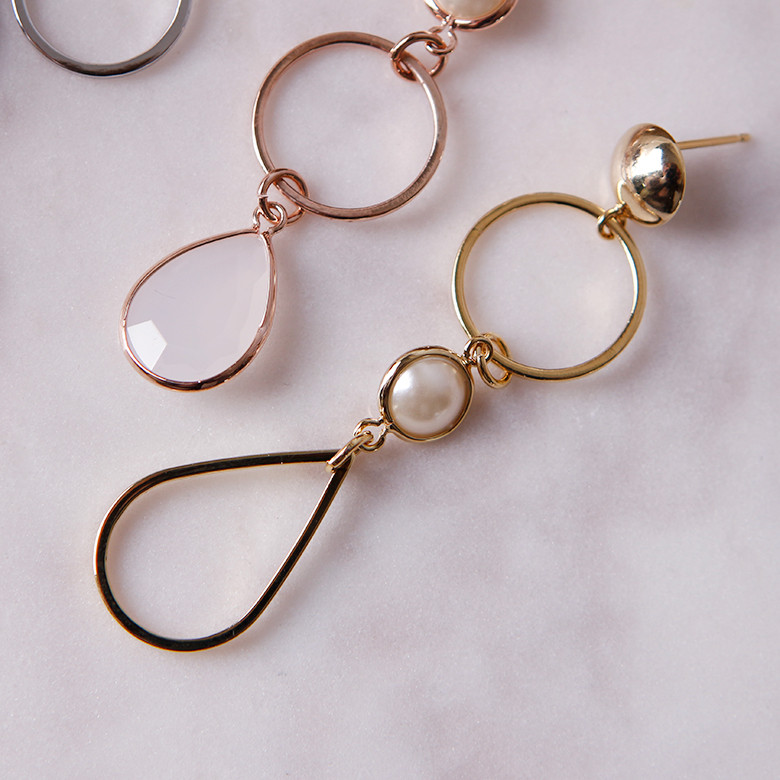 Attractive drop drop crystal earrings elegant jewe