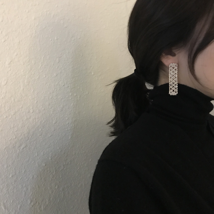 Dris Cubic Drop Earrings Sik Modern Design Wedding