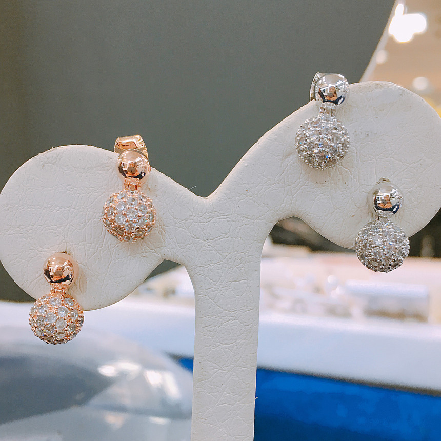 Luce Cubic Peacock Earring 2color LKJ1047 Attracti