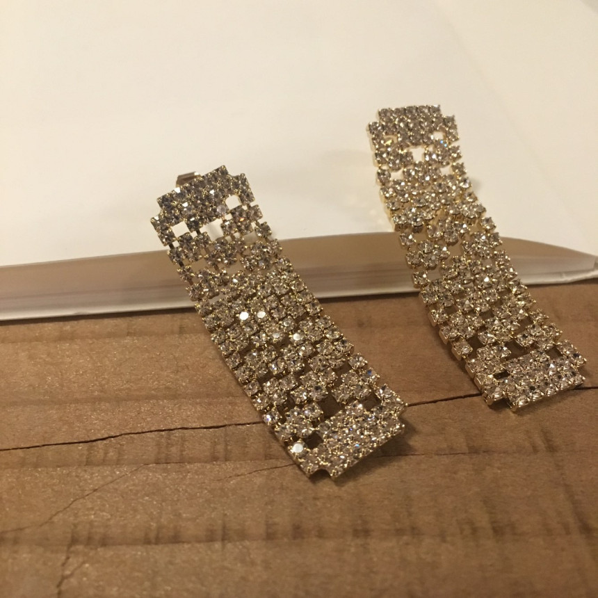 Dris Cubic Drop Earrings Sik Modern Design Wedding