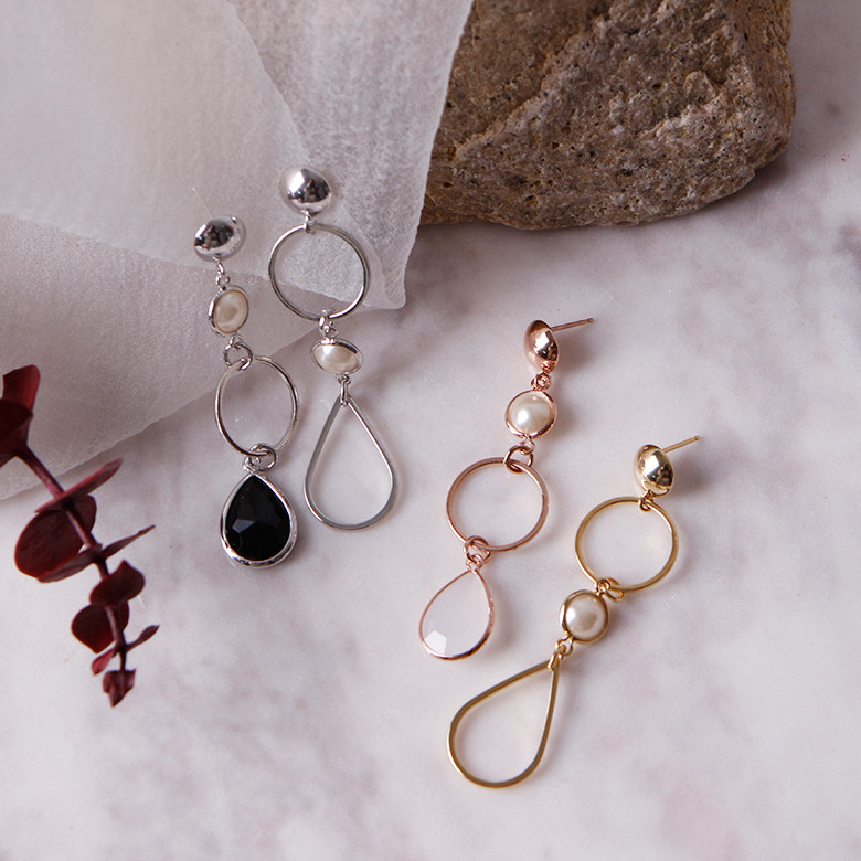 Attractive drop drop crystal earrings elegant jewe