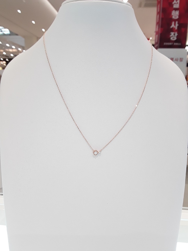 Stonehenge rose gold necklace T0924 Sparkling prac