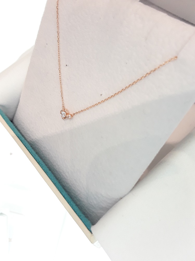 Stonehenge rose gold necklace T0924 Sparkling prac