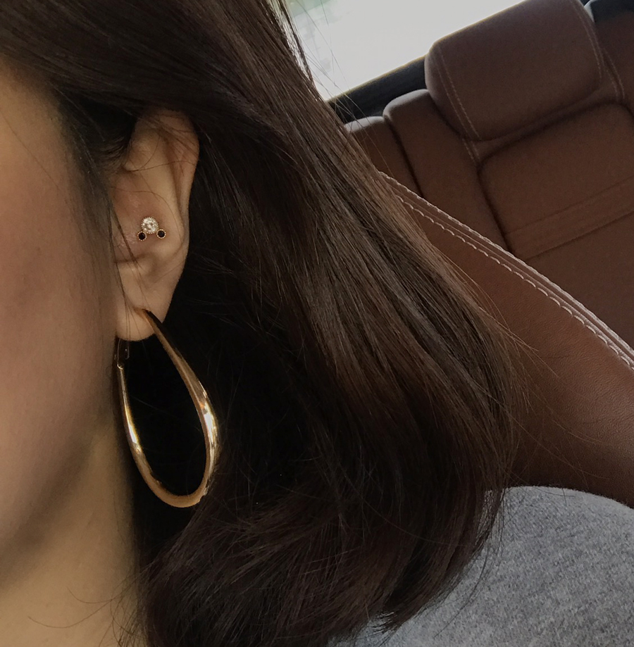 Simple Elliptical Earrings Chic Earring Items Poin