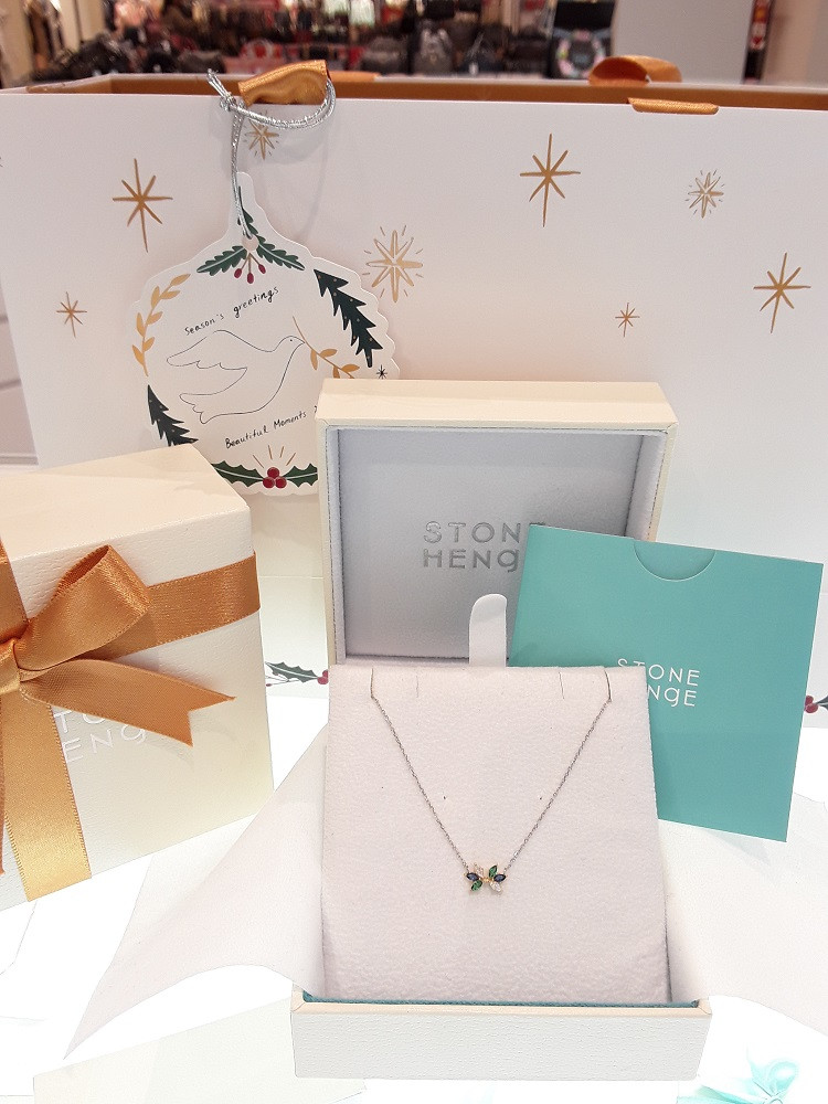 Stonehenge White gold necklace J0033 Modern mood c