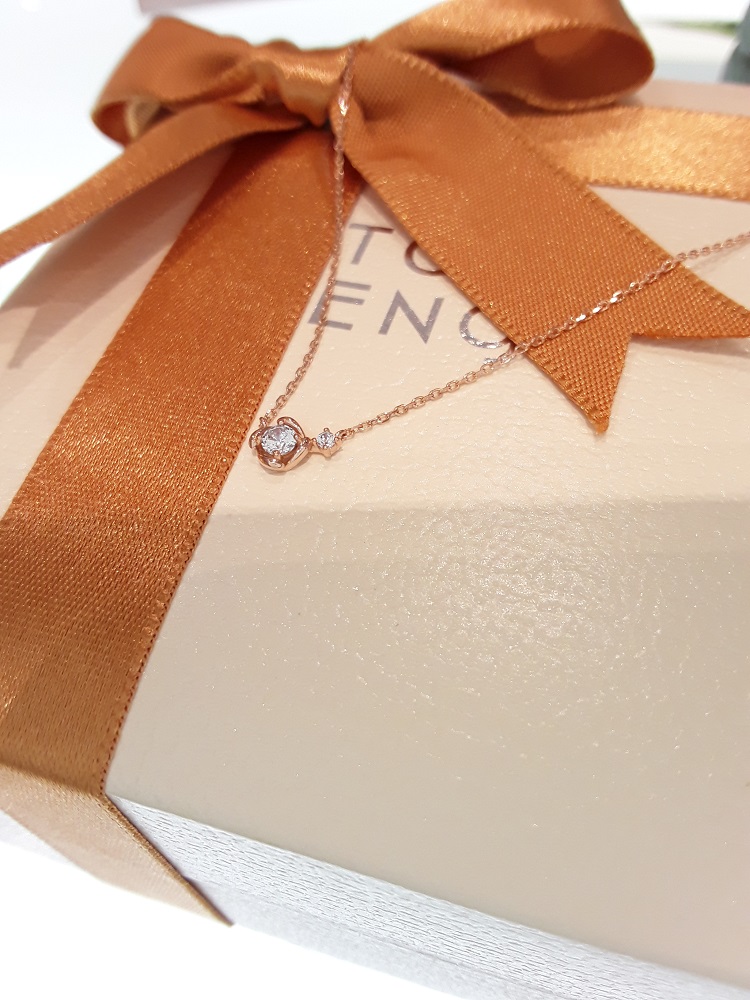 Stonehenge rose gold necklace T0924 Sparkling prac