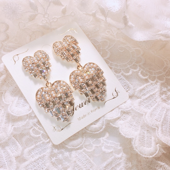 Angel Heart Bold Earrings Point Cycle Good Bling B