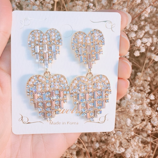 Angel Heart Bold Earrings Point Cycle Good Bling B