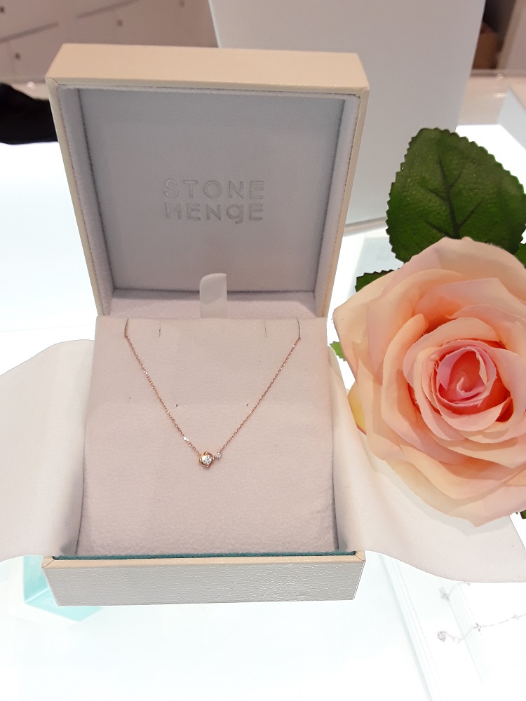 Stonehenge rose gold necklace T0924 Sparkling prac