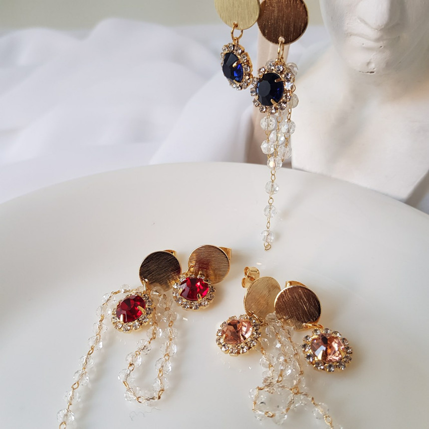 Giuseppe Cubic untitled drop earrings 3color custo