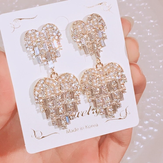 Angel Heart Bold Earrings Point Cycle Good Bling B