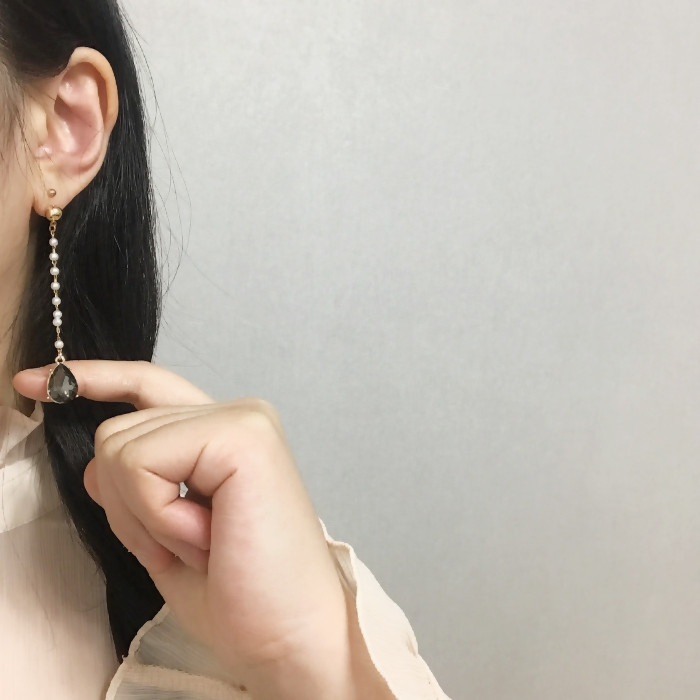 Zenith earrings pearl earrings drop bold antique b