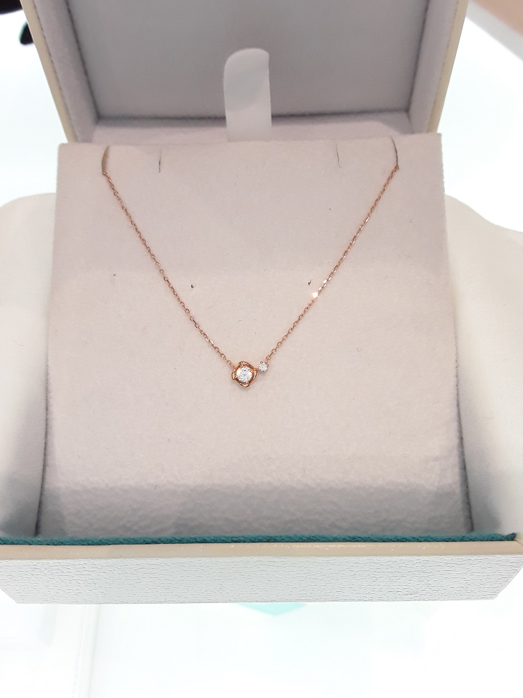 Stonehenge rose gold necklace T0924 Sparkling prac