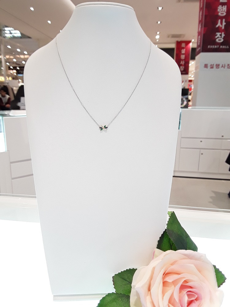 Stonehenge White gold necklace J0033 Modern mood c