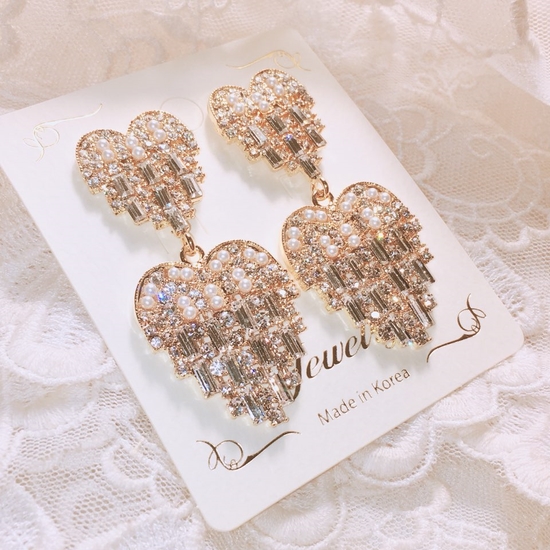 Angel Heart Bold Earrings Point Cycle Good Bling B