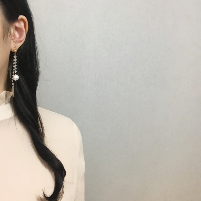 Zenith earrings pearl earrings drop bold antique b