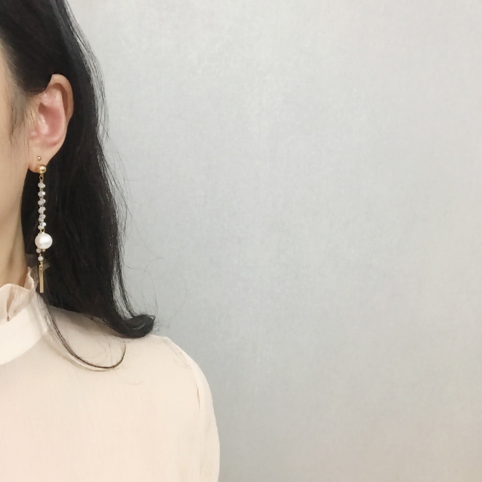 Zenith earrings pearl earrings drop bold antique b
