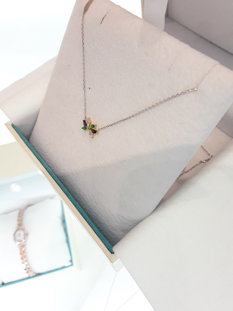 Stonehenge White gold necklace J0033 Modern mood c