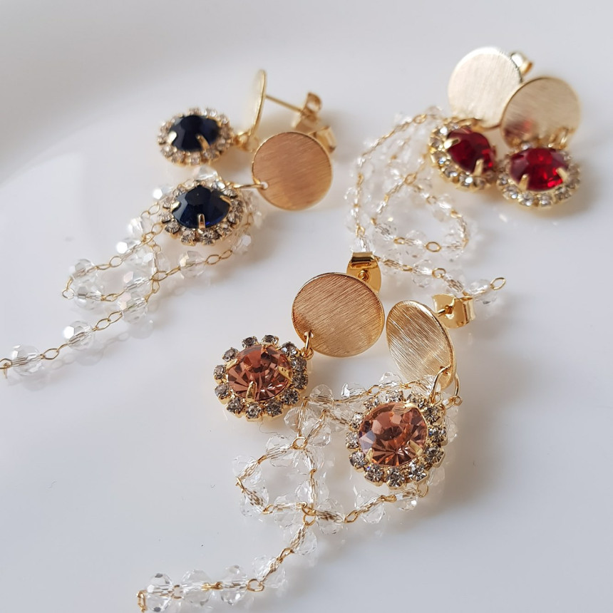 Giuseppe Cubic untitled drop earrings 3color custo