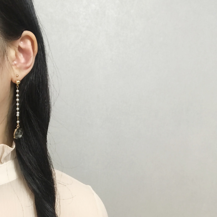 Zenith earrings pearl earrings drop bold antique b