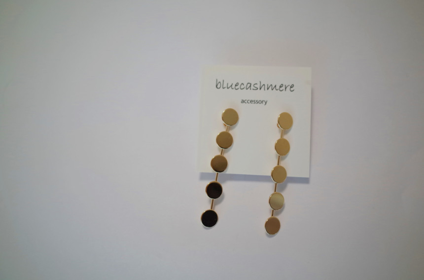 Gold Circle Drop Earrings Luxury Feeling Hae Tae H