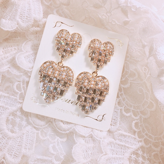 Angel Heart Bold Earrings Point Cycle Good Bling B