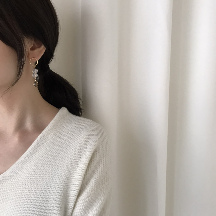 Love Drop Earrings 3color Date Fashion Fashionable