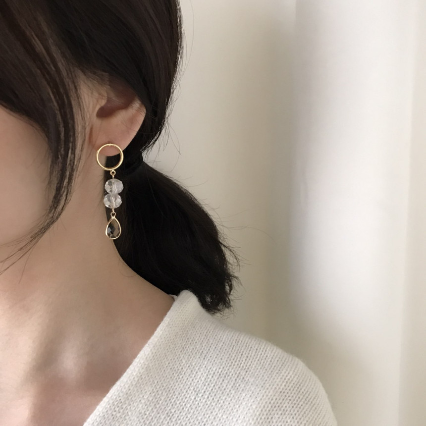 Love Drop Earrings 3color Date Fashion Fashionable