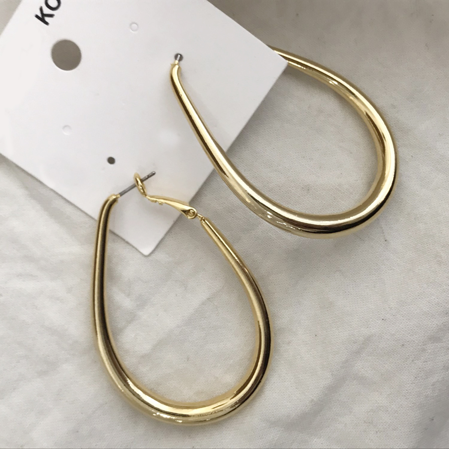 Simple Elliptical Earrings Chic Earring Items Poin