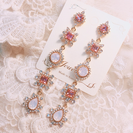 Pink Martini Drop Earrings Point Cycle Good Bling 