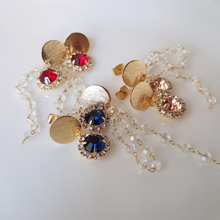 Giuseppe Cubic untitled drop earrings 3color custo