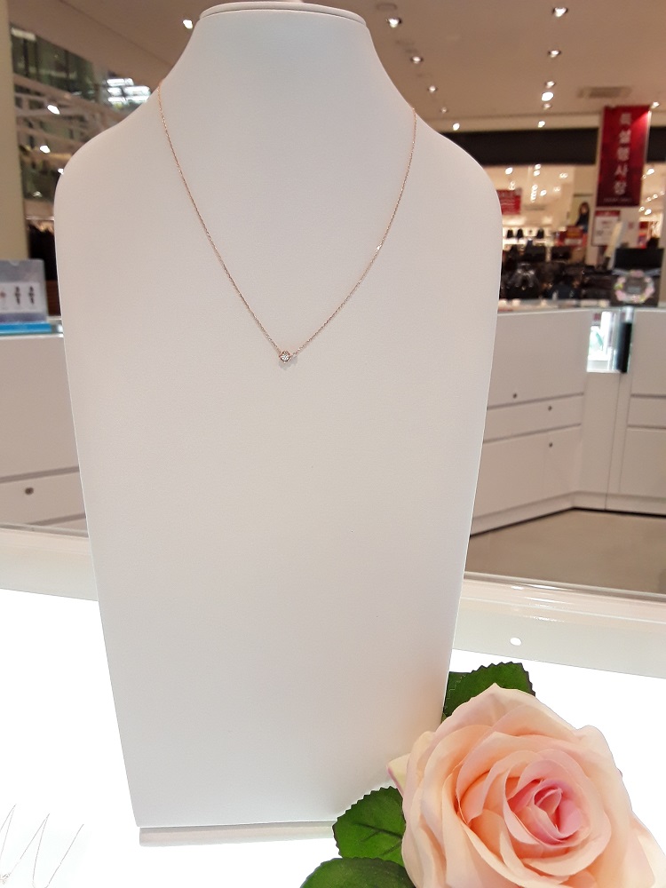 Stonehenge rose gold necklace T0924 Sparkling prac