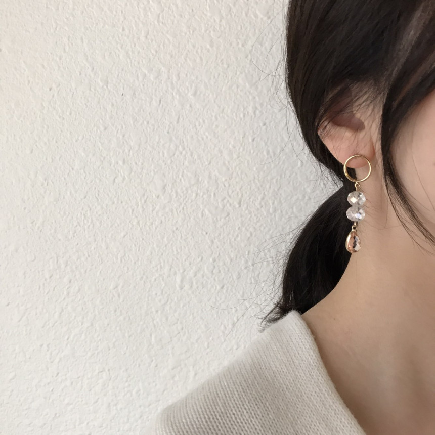 Love Drop Earrings 3color Date Fashion Fashionable