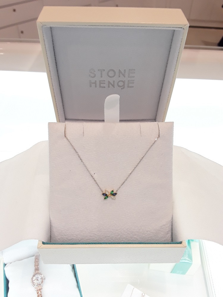 Stonehenge White gold necklace J0033 Modern mood c