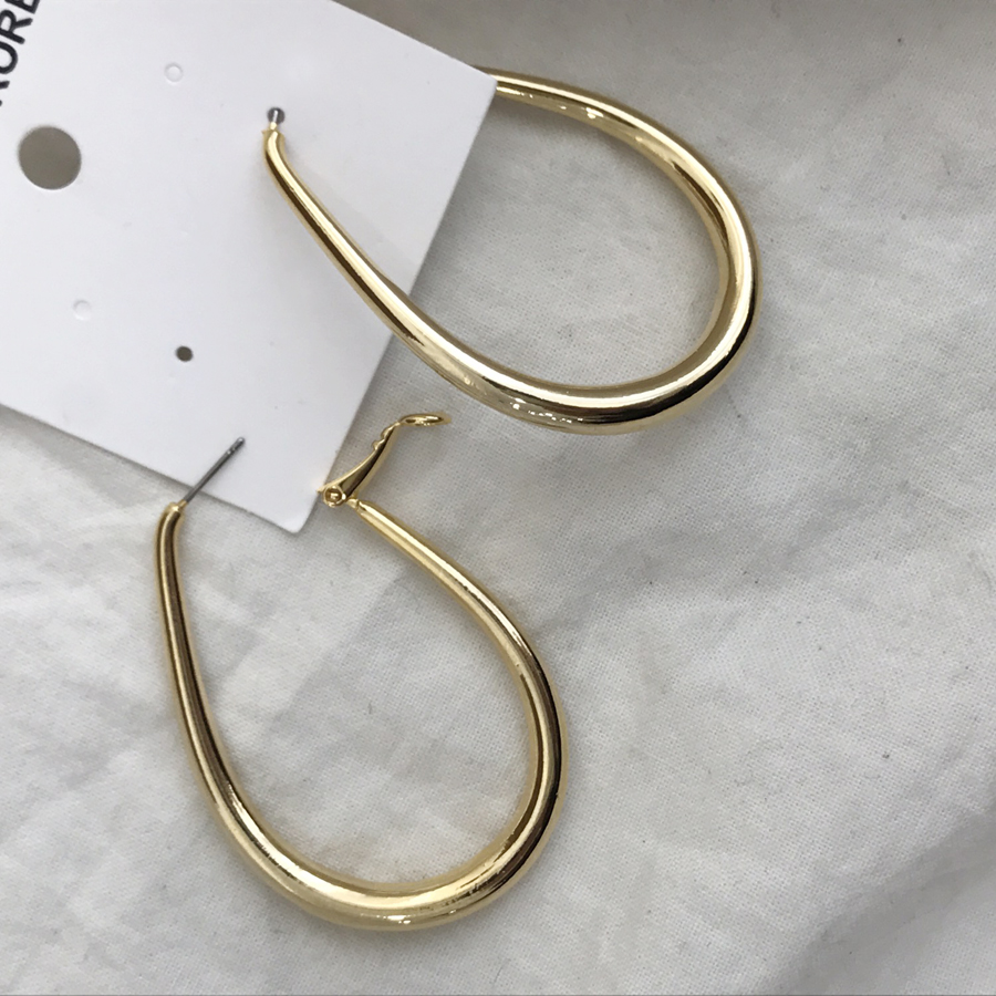 Simple Elliptical Earrings Chic Earring Items Poin