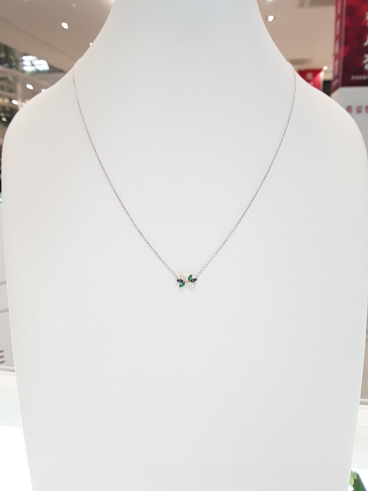 Stonehenge White gold necklace J0033 Modern mood c