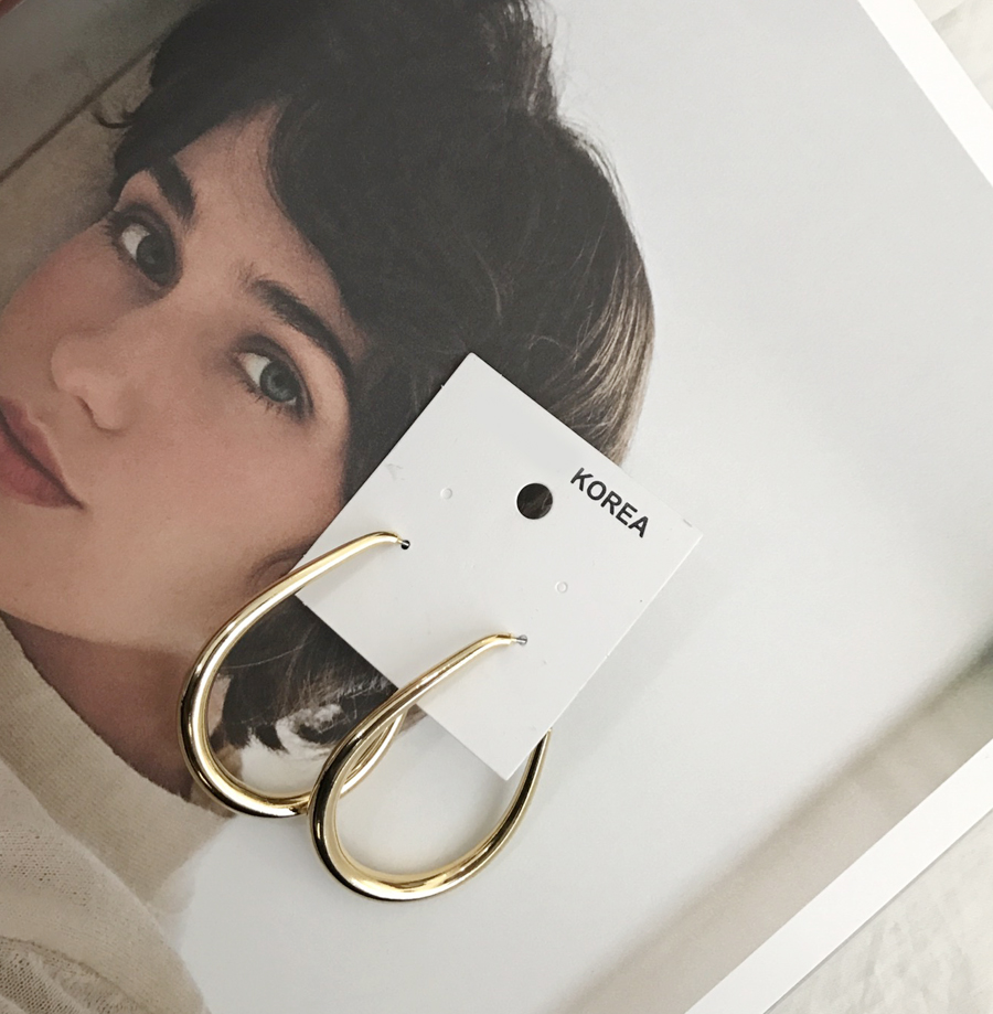 Simple Elliptical Earrings Chic Earring Items Poin