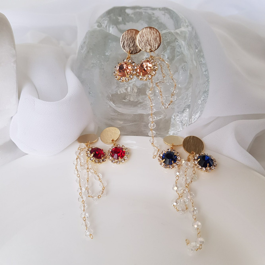 Giuseppe Cubic untitled drop earrings 3color custo