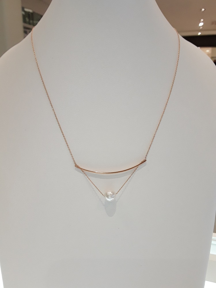 Stonehenge Rose Gold Pearl Necklace T0686 Classic 