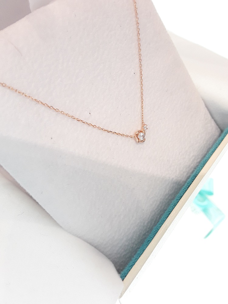 Stonehenge rose gold necklace T0924 Sparkling prac