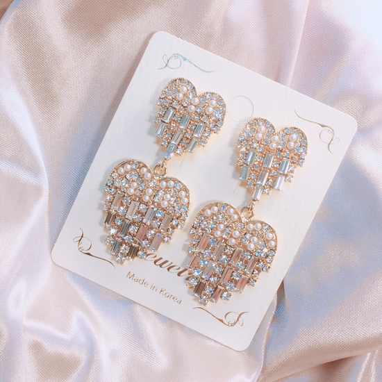 Angel Heart Bold Earrings Point Cycle Good Bling B