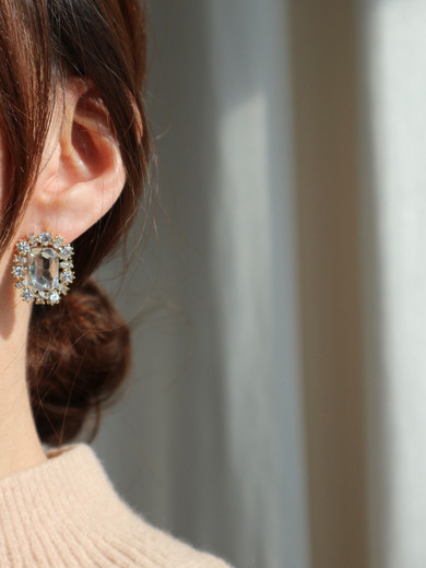 titaniumpost gold antique bold earrings bling blin