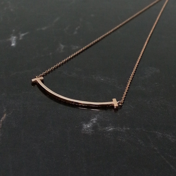 Smile two-sided necklace Women 14k star 14K luxury